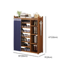 Art Deco Bambusa Rectangle Shoe Rack with 3/4/7 Shelves for 11-40+ Pairs in Drawing Room