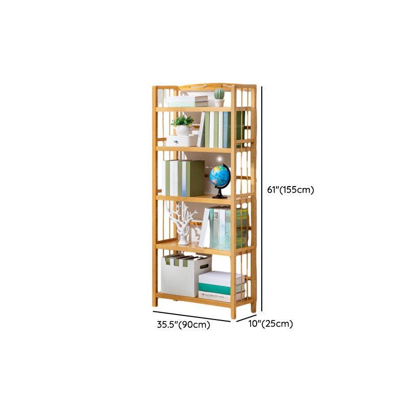 Natural Color Vertical Rack Storage with 5-Shelf/4 Shelves/6 Shelves and Open Back