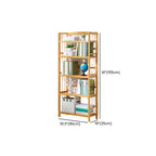 Natural Color Vertical Rack Storage with 5-Shelf/4 Shelves/6 Shelves and Open Back