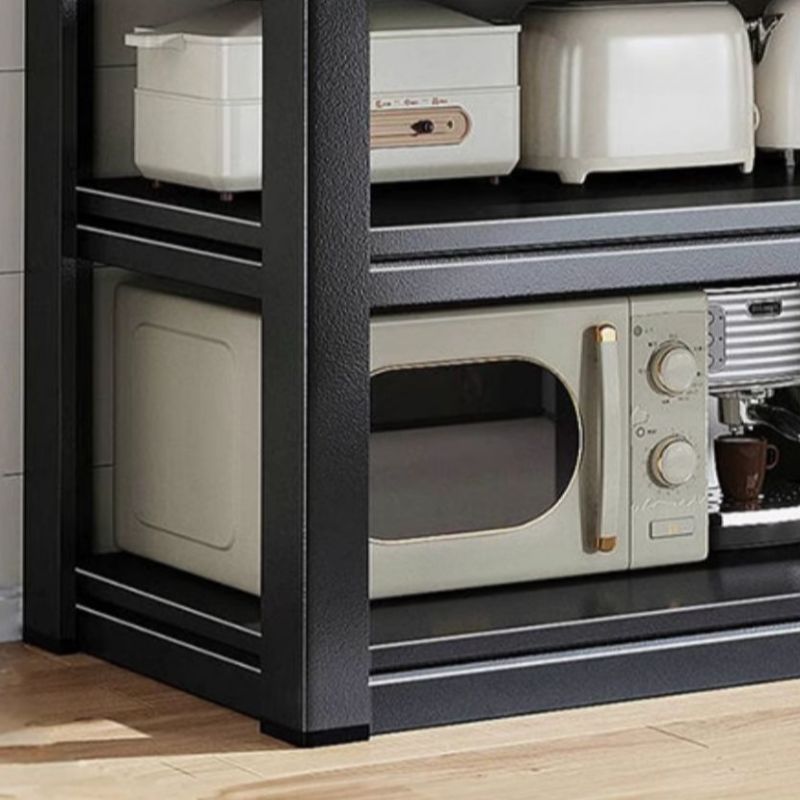 Matte Black Minimalist Warehouse Storage Rack with Steel Frame and Detached Installation