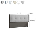 Trendy Wingback Headboard with No Distressing, Piled Tufted Rectangle for Queen/King Bed, Sponge Upholstery Fill, Standard Height