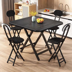 Composite Wood Dining Table with Crossed Legs, Scratch-proof, Foldable, Square Top for 2-seater