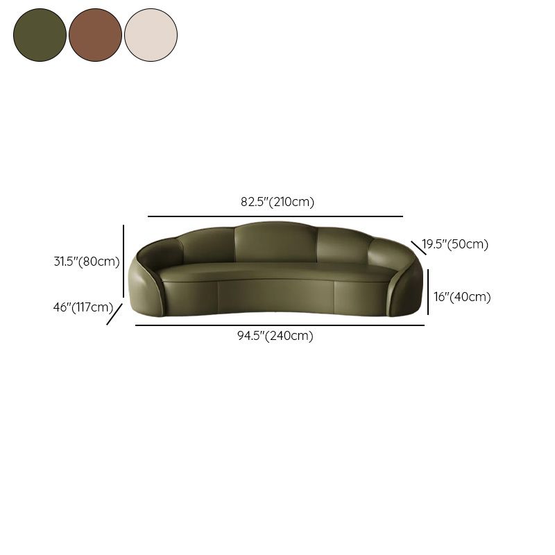 Versatile Olive Green/Ivory/Sand Sofa/Loveseat/Single Sofa with Sloped Arms and Concealed Support