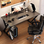 Chalk Minimalist Gaming Computer Desk with Crack Resistant Sled Base and Independent Structure, Featuring Wire Management and Engineered Wood Top