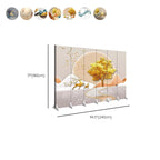 Indoor Opaque Collapsible Temporary Wall with Composite Wood Frame, 6 Panels, Double Sided Print, Independent