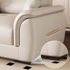 Trendy Solid Color Stain Resistant Standard Sofa/Loveseat/Single Sofa in Beige with Arm, Seats 2 People/5 Person/Seats 3, and 2 Pillows