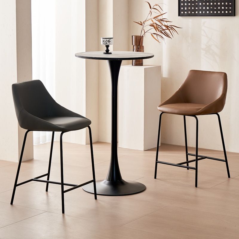 Casual Rawhide Bar Stools in Jade Green/Caramel/Cream with Back, Arms, Pail Seat, and Leg Rest