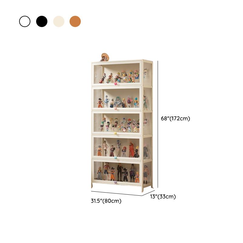 Bambusa Flooring Curio Cabinet with Stockroom, 4 Cabinets/3 Cabinets/2 Cabinets, 4 Shelves/3 Shelves/2 Shelves, 4 Doors/3 Doors/2 Doors
