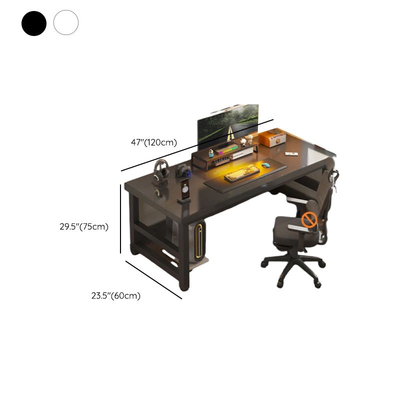 Contemporary Office Furniture Set/Office Desk with External Shelving, and Dual Footing