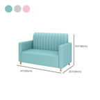 Modern Simple Style Single Sided Booth in Light Gray/Light Blue/Green for 2-Person Seating with PU Seat