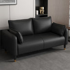 Drawing Room Sofa in Pu Leather with Cerulean/Mocha/Off-White Armrest