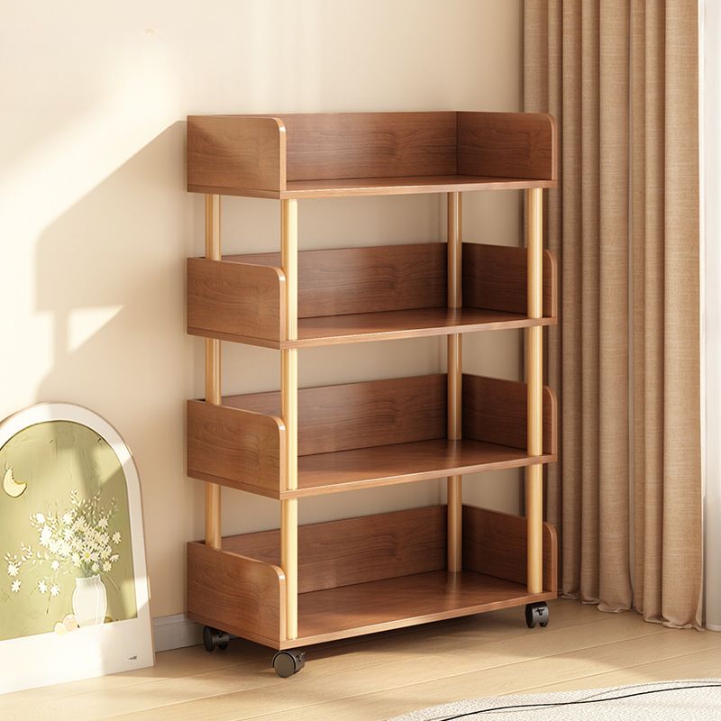 Composite Wood Vertical Organizer Shelf with 4/5/3 Shelves and Open Back