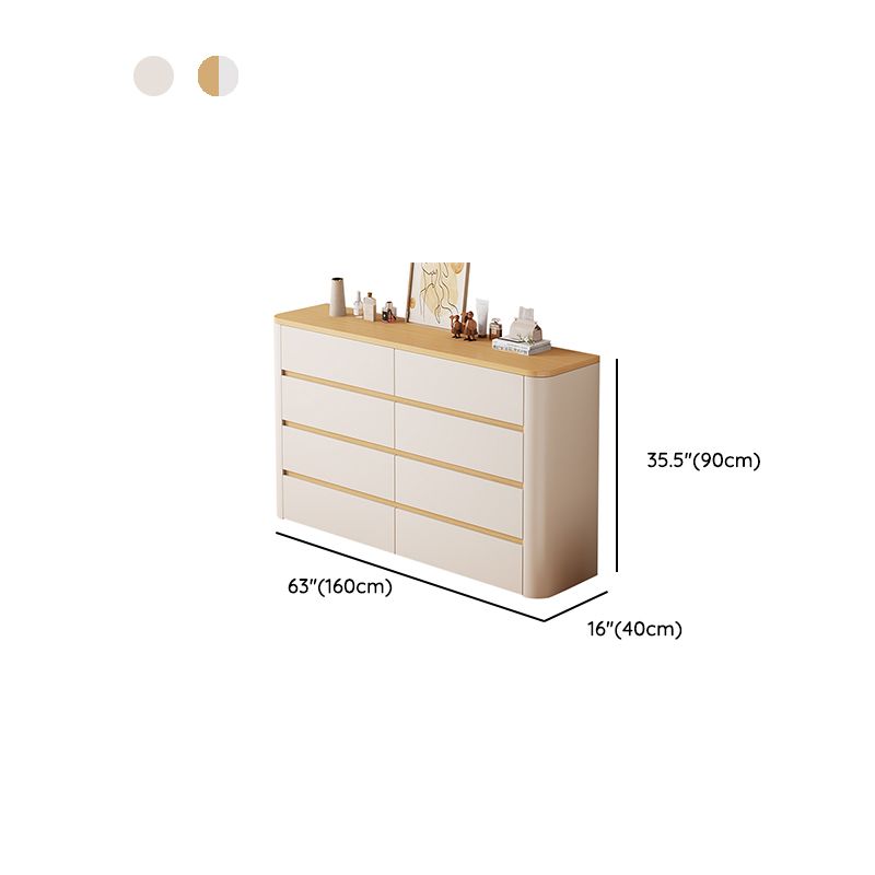 Casual Composite Wood Console Dresser/Bachelor Chest with 8/6/4 Drawers in Horizontal/Vertical Orientation