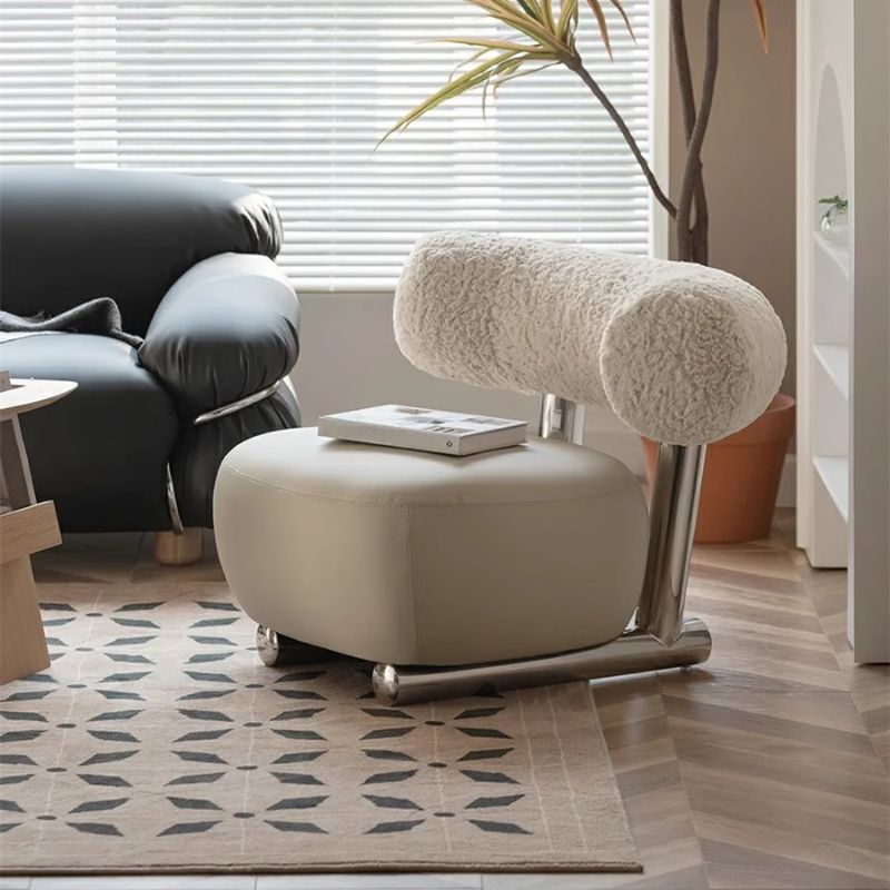 Simplistic Solid Color Side Chair with Arched Back