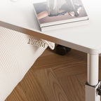 Casual Engineered Wood 1 Tier Adjustable Height Laptop Cart with Casters, Stand Vertical Installation