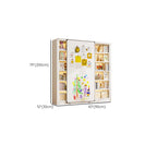 Chalk Book Rack with 6-Shelf/5-Shelf Vertical/Horizontal Alloy Open Back