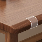 Minimalist Ergonomic Gaming Computer Desk in Auburn with Distortion-resistant Solid Wood Top and Independent Structure Featuring Headphone Hook
