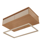 Rectangular Raw Wood Board Game Coffee Table