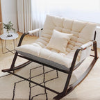 Stylish Upholstered Rocking Chair with Removable Cushions fits Women's Range-even Less