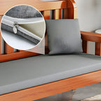 Gray Cotton and Linen Modern Sofa with Foam Seat and Pillow Included