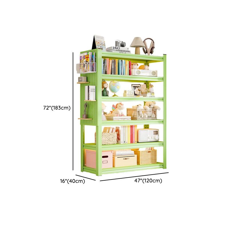 Olive Green Simplistic Wire Warehouse Storage Rack with Alterable Shelf and Standing Installation