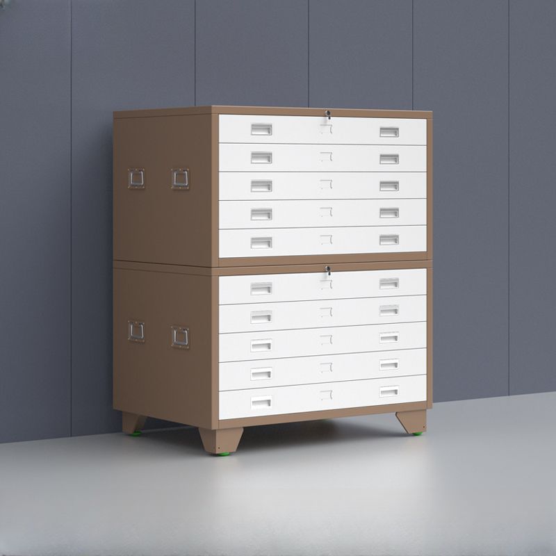 Art Deco Steel Non-flammable Horizontal Filing Cabinet/Vertical Filing Cabinet with Soft Close and Key Lock
