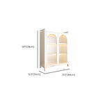Vertical Steel Shelf Organizer with 6 Shelves and Lucite Door, Closed Back