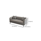 Drawing Room Standard Sofa in Pu Leather with Dark Gray/Sage/Amber Color and Armrest