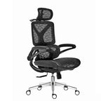 Office Chairs in Mesh with Leg Rest, Waterfall Seat, Lumbar Support, Tilt Available, Flip-Up Armrest, and Headrest