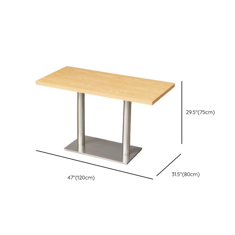 Veneer Dining Table with Pedestal Base, Heatproof, Seating for 4/2-seater/Seats 3
