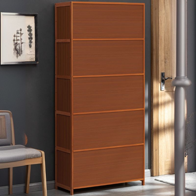 Wenge Brown Bamboo Dustproof Shoe Console 10 Tiers/8-tier/6 Tiers
