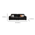 Modish Solid Color Water Resistant/Stain Resistant Standard Sofa/Single Sofa in Midnight Black, Seats 5/4/3 with 3/2/1 Pillows