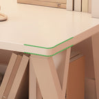 Writing Desk with Storage, Abrasion Resistance, Sleigh Base with Exterior Shelf in Ink/Chalk/Natural, Unattached Hutch Option