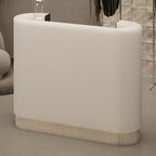 Contemporary Oblong Reception Desk in Ink/Dark Gray Polymerized Material Top
