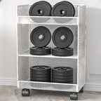 Alloy Under Desk Office Book Cart with 3 Shelves/2 Shelves All Ages