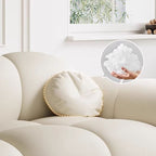 Versatile Grey/Blush/Amber Flannel Standard Sofa/Loveseat with Arm and Concealed Support