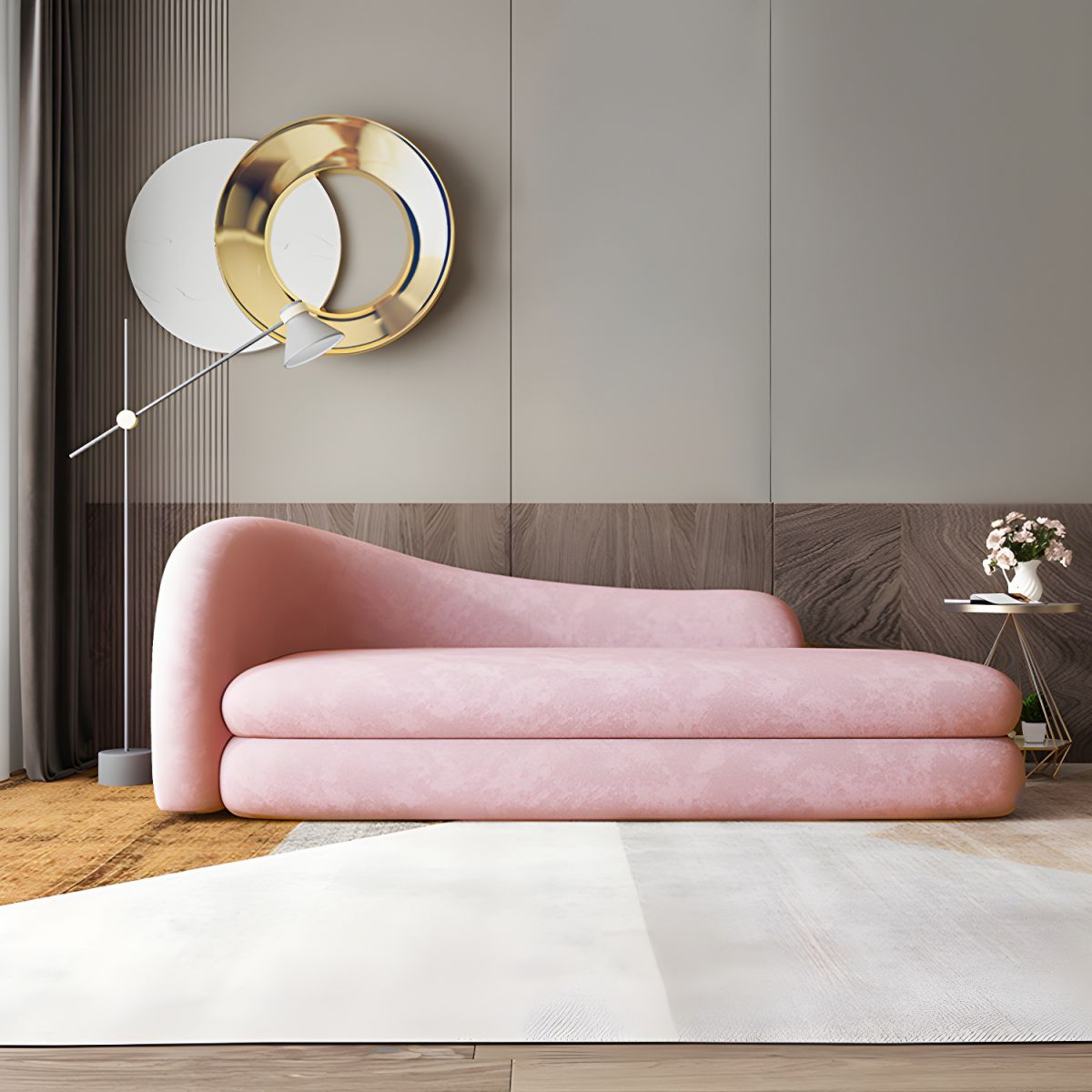 Ultra-Modern Tight Back Sofa 30.71"High Curved Tuxedo Arm Sofa for Apartment