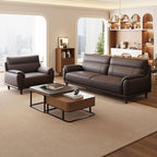 Trendy Solid Color Water Resistant Standard Sofa/Loveseat/Single Sofa in Dark Gray with Arm, Seats 3/2 People/1 Person