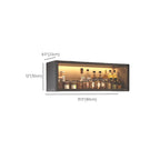 Modern Metal Wall Mount Above Fridge Cabinet with Repository