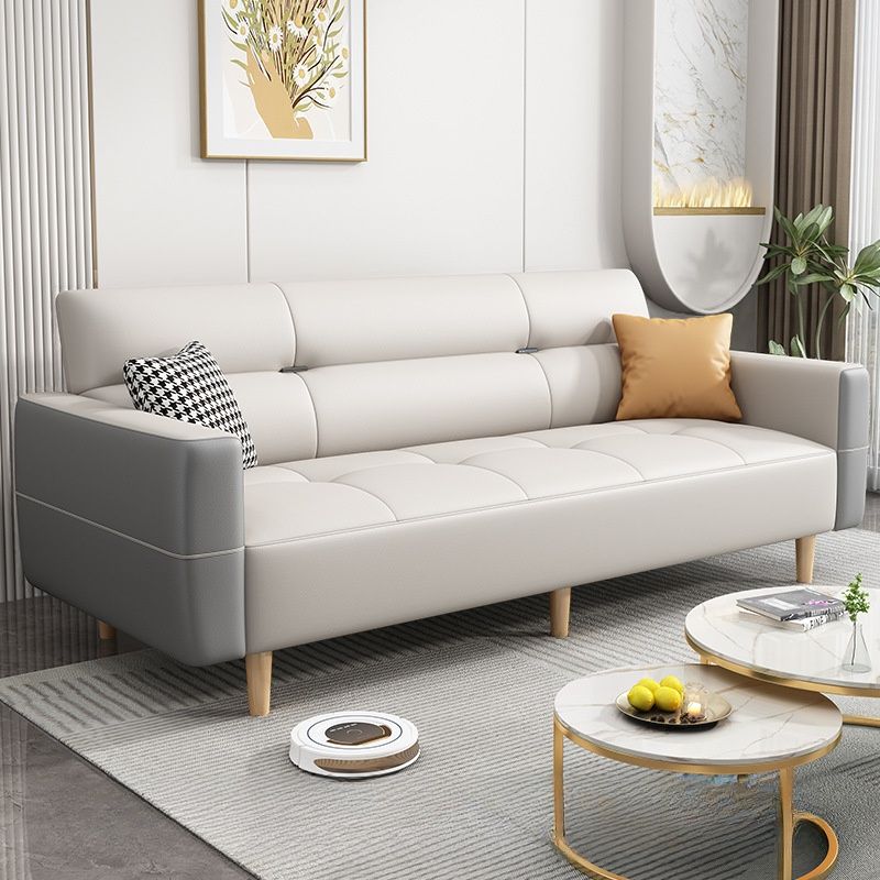 Damp-proof King Size/Full XL Size/Twin XL Size Tufted Convertible Sofa Daybed 2 Seater with Pillow, Square Arm & Tufted Back