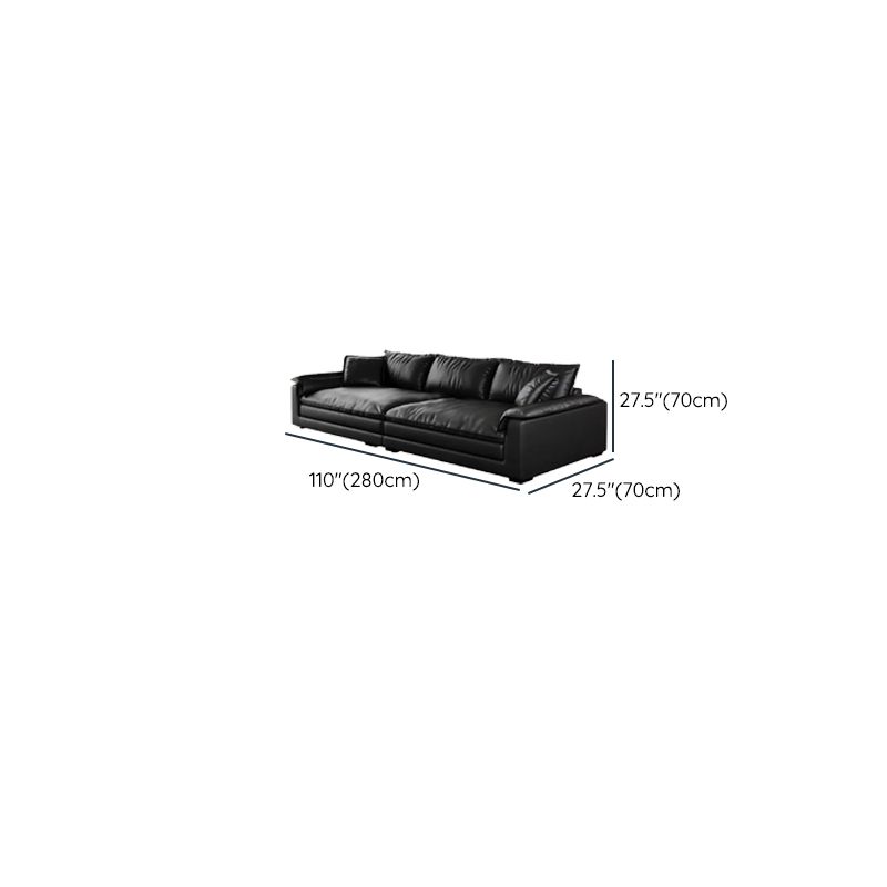 Drawing Room Standard Sofa in Midnight Black with Armrest