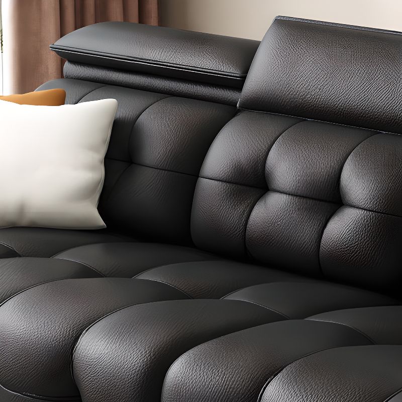Contemporary Modern Solid Color Scratch-immune Standard Sofa in Ink for 4-seater/6-seater/3 with 3 Pillows/1 Pillow