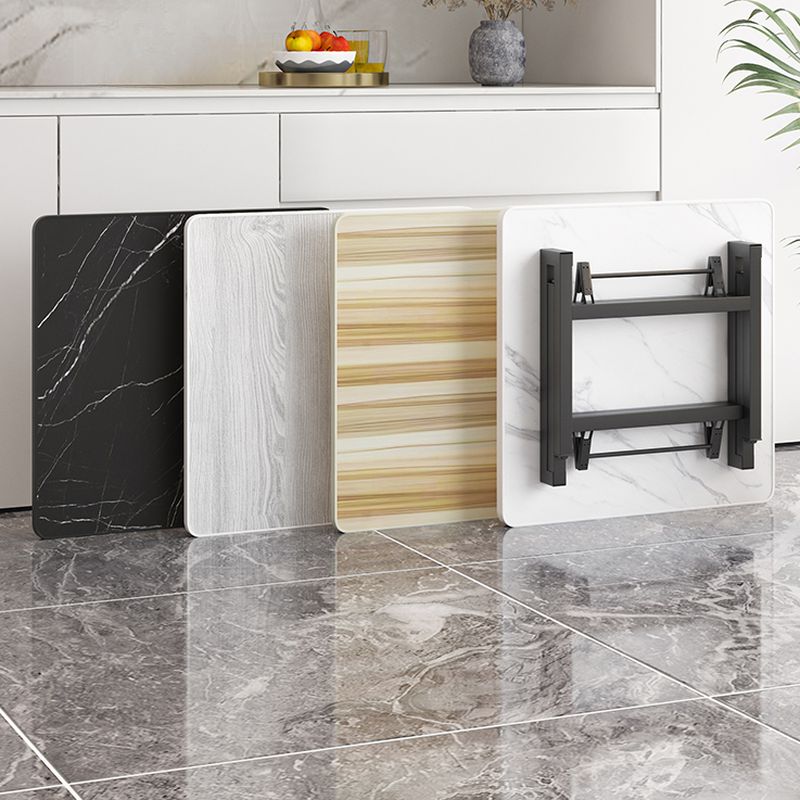 Modish Anti-abrasion Timber Square SpaceSaver Collapsible Card Table with Ink Base