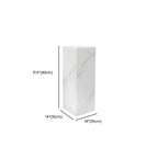Square Marble Pattern Stone Display Table with Unfinished Finish, 30 to 39 in/20 to 29 in/40 in & above Height, Up to 19 in Size