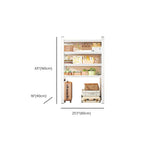 White Simplistic Wire Shelf with Alterable Shelf, Standing for Pantry