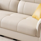 Modish Solid Color Water Resistant Standard Sofa in Chalk, Seats 3/4-seater/5 Person with 3 Pillows
