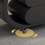 Oblong Cart Coffee Table with Nested Set, Wagon Wheel Base, Caster Wheels, 2 Drawers, and 1 Shelf