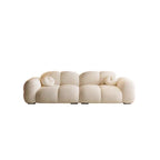 Trendy Solid Color Stain Resistant Loveseat in Light Gray/Olive Green/Beige for 2 People with 2 Pillows