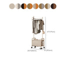 Modern Simple Style/Glam Hall Rack with Receptacle Storage, Steel Frame, 1 Basket, and Alloy Hook
