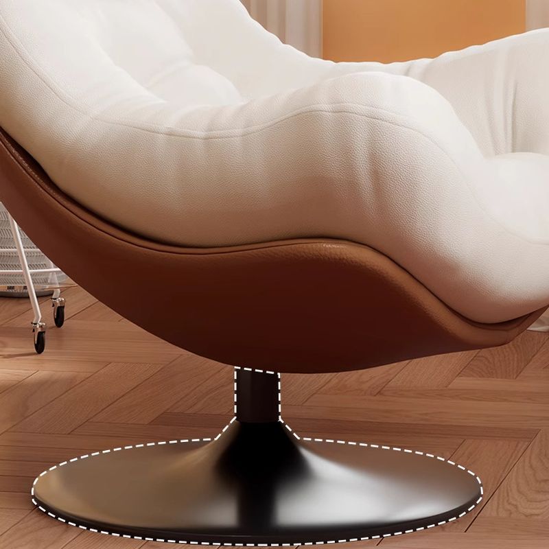 Art Deco Abstract Side Chair with Sewn Pillow Back, Rotatable, Decorative-stitched, and Reclining